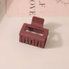 Wholesale Women's Ps Material Square Matte Grip Hair Claw Clip With Paint And Geometric Design