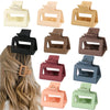 Wholesale Women's Ps Material Square Matte Grip Hair Claw Clip With Paint And Geometric Design