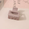 Wholesale Women's Ps Material Square Matte Grip Hair Claw Clip With Paint And Geometric Design