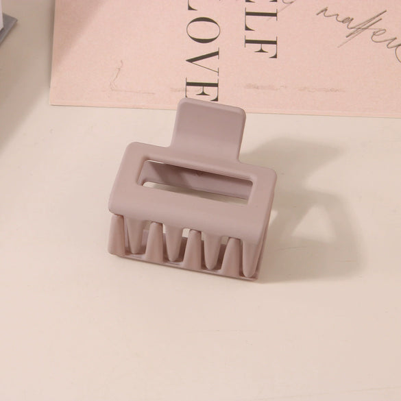 Wholesale Women's Ps Material Square Matte Grip Hair Claw Clip With Paint And Geometric Design
