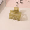 Wholesale Women's Ps Material Square Matte Grip Hair Claw Clip With Paint And Geometric Design