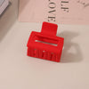 Wholesale Women's Ps Material Square Matte Grip Hair Claw Clip With Paint And Geometric Design