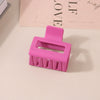 Wholesale Women's Ps Material Square Matte Grip Hair Claw Clip With Paint And Geometric Design