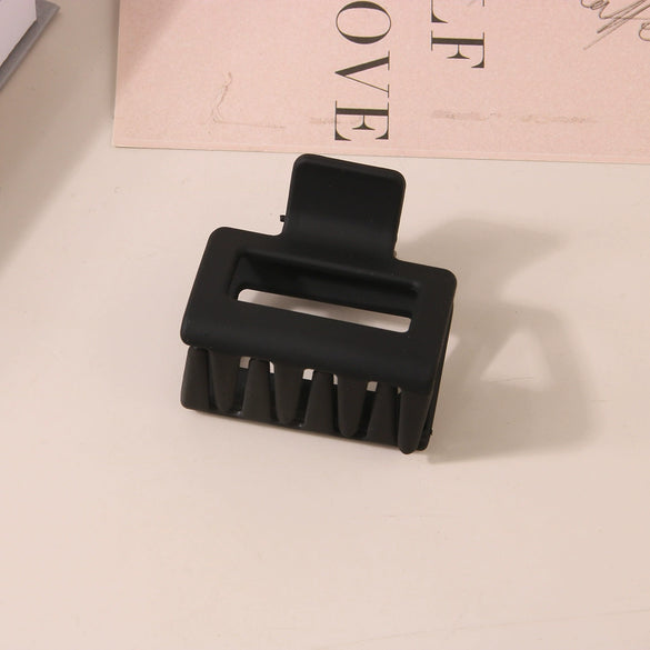 Wholesale Women's Ps Material Square Matte Grip Hair Claw Clip With Paint And Geometric Design