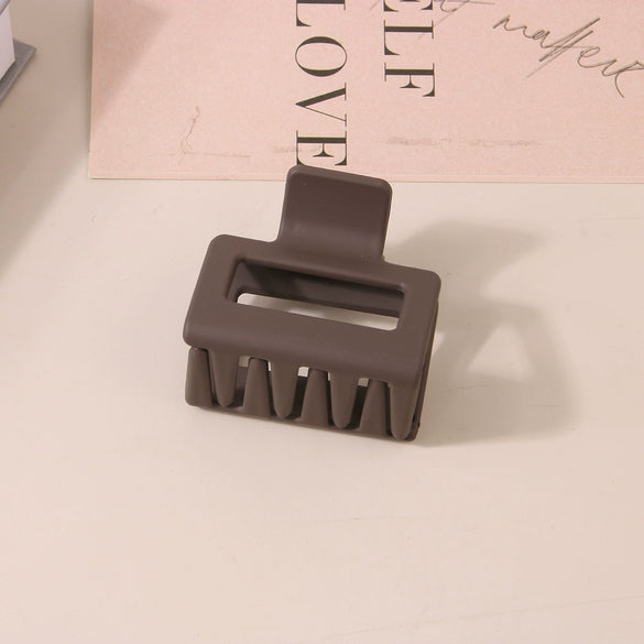 Wholesale Women's Ps Material Square Matte Grip Hair Claw Clip With Paint And Geometric Design