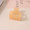 Wholesale Women's Ps Material Square Matte Grip Hair Claw Clip With Paint And Geometric Design