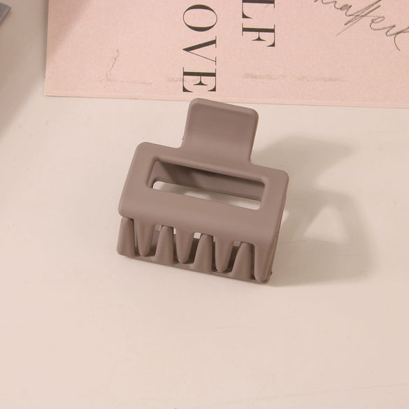 Wholesale Women's Ps Material Square Matte Grip Hair Claw Clip With Paint And Geometric Design