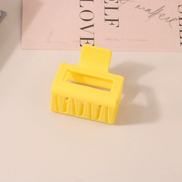 Wholesale Women's Ps Material Square Matte Grip Hair Claw Clip With Paint And Geometric Design