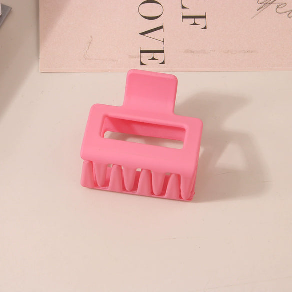 Wholesale Women's Ps Material Square Matte Grip Hair Claw Clip With Paint And Geometric Design