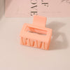 Wholesale Women's Ps Material Square Matte Grip Hair Claw Clip With Paint And Geometric Design