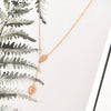 Wholesale Women's Pull Adjustable Frosted Leaves Titanium Steel Rose Gold Clavicle Necklace With O Chain