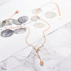 Wholesale Women's Pull Adjustable Frosted Leaves Titanium Steel Rose Gold Clavicle Necklace With O Chain