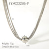 Wholesale Women's Punk Multilayer Stainless Steel And Titanium Steel Clavicle Chain With Vacuum Real Gold Electroplating In Pvd Furnace Geometric And Personality Style