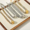 Wholesale Women's Punk Multilayer Stainless Steel And Titanium Steel Clavicle Chain With Vacuum Real Gold Electroplating In Pvd Furnace Geometric And Personality Style