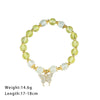 Wholesale Women's Purple Artificial Crystal Geometric Style Purely Handmade Bracelet Jewelry
