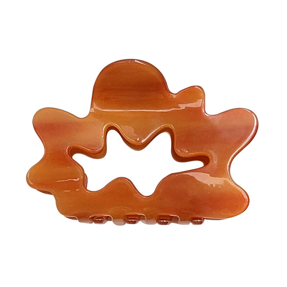 Wholesale Women's Pvc Handmade Cloud Geometric Hollow Claw Clip Hair Accessory