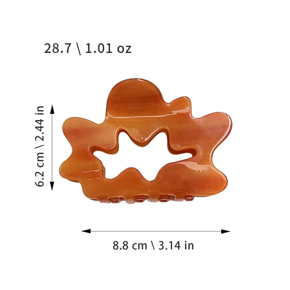 Wholesale Women's Pvc Handmade Cloud Geometric Hollow Claw Clip Hair Accessory