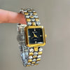 Wholesale Women's Quartz Watch Square Goldtone Steel Band Diamondencrusted With Motherofpearl Square Dial