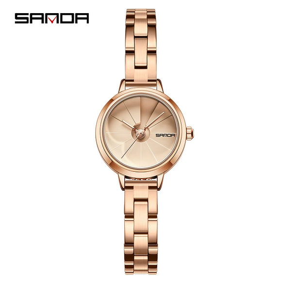 Wholesale Women's Quartz Watch Zinc Alloy Case Mesh Belt Round Dial Casual Waterproof