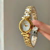 Wholesale Women's Quartz Wristwatch With Flower Shaped Dial Stainless Steel Band Alloy Case Medieval Style