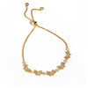 Wholesale Women's Real Gold Electroplated Zircon Bow Bracelet