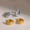 Wholesale Women's Real Gold Plated Stainless Steel Geometric Cshaped Ear Cuff Accessories
