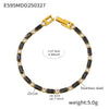 Wholesale Women's Rectangular Geometric Zircon Stainless Steel Pvd Plated 18K Gold Claw Chain Bracelet