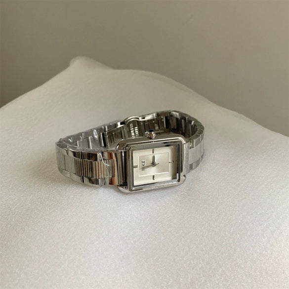 Wholesale Women's Rectangular Quartz Watch With Steel And Alloy Bands