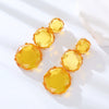 Wholesale Women's Resin Geometric Polygonal Purely Handmade Transparent Candy Color Earrings