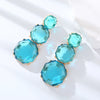 Wholesale Women's Resin Geometric Polygonal Purely Handmade Transparent Candy Color Earrings