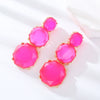 Wholesale Women's Resin Geometric Polygonal Purely Handmade Transparent Candy Color Earrings