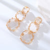 Wholesale Women's Resin Geometric Polygonal Purely Handmade Transparent Candy Color Earrings