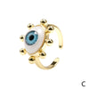 Wholesale Women's Resin Ring With Geometric Devil's Eye Design Electroplated
