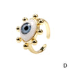 Wholesale Women's Resin Ring With Geometric Devil's Eye Design Electroplated