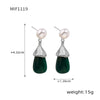 Wholesale Women's Resin Titanium Steel Geometric Earrings With Electroplating Treatment