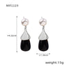 Wholesale Women's Resin Titanium Steel Geometric Earrings With Electroplating Treatment