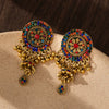Wholesale Women's Retro Alloy Geometric Bell Tassel Earrings With Electroplating