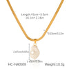 Wholesale Women's Retro Baroque Geometric Stainless Steel And Pearl Jewelry Necklaces And Earrings With Electroplating
