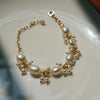 Wholesale Women's Retro Baroque Pearl Flower Handmade Bracelet