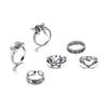 Wholesale Women's Retro Butterfly Alloy Ring Set With Electroplating Treatment