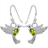 Wholesale Women's Retro Cartoon Animal Hummingbird Copper Earrings