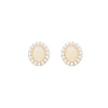 Wholesale Women's Retro Cat's Eye Pearl Alloy Earrings With Geometric Pattern And Electroplating Process