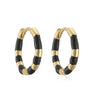 Wholesale Women's Retro Colorful Enamel Drop Glaze Copper Ushaped Geometric Earrings