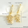Wholesale Women's Retro Copper Earrings With Bee Fivepointed Star And Starfish Patterns Electroplated