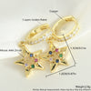 Wholesale Women's Retro Copper Earrings With Bee Fivepointed Star And Starfish Patterns Electroplated