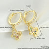 Wholesale Women's Retro Copper Earrings With Bee Fivepointed Star And Starfish Patterns Electroplated