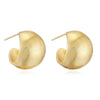 Wholesale Women's Retro Copper Electroplated Geometric Oval Cshaped Earrings