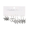Wholesale Women's Retro Creative Alloy Love Butterfly Snake Sword Mushroom Earrings Set With Electroplating Design