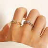 Wholesale Women's Retro Doublelayer Copper Ring With Microinlaid Zircon Butterfly Flap And Electroplating