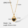 Wholesale Women's Retro Doublesided Love Necklace In Stainless Steel With Geometric Design And Electroplating